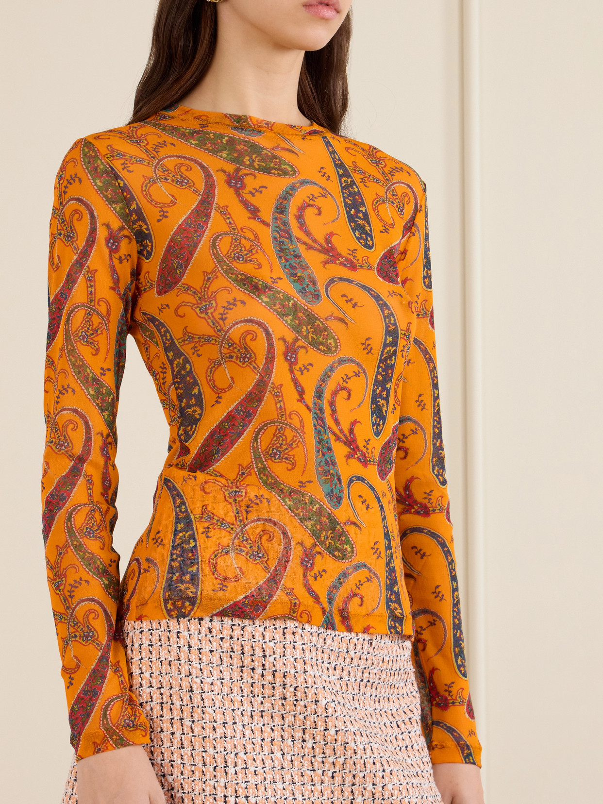 Paisley-Print Top