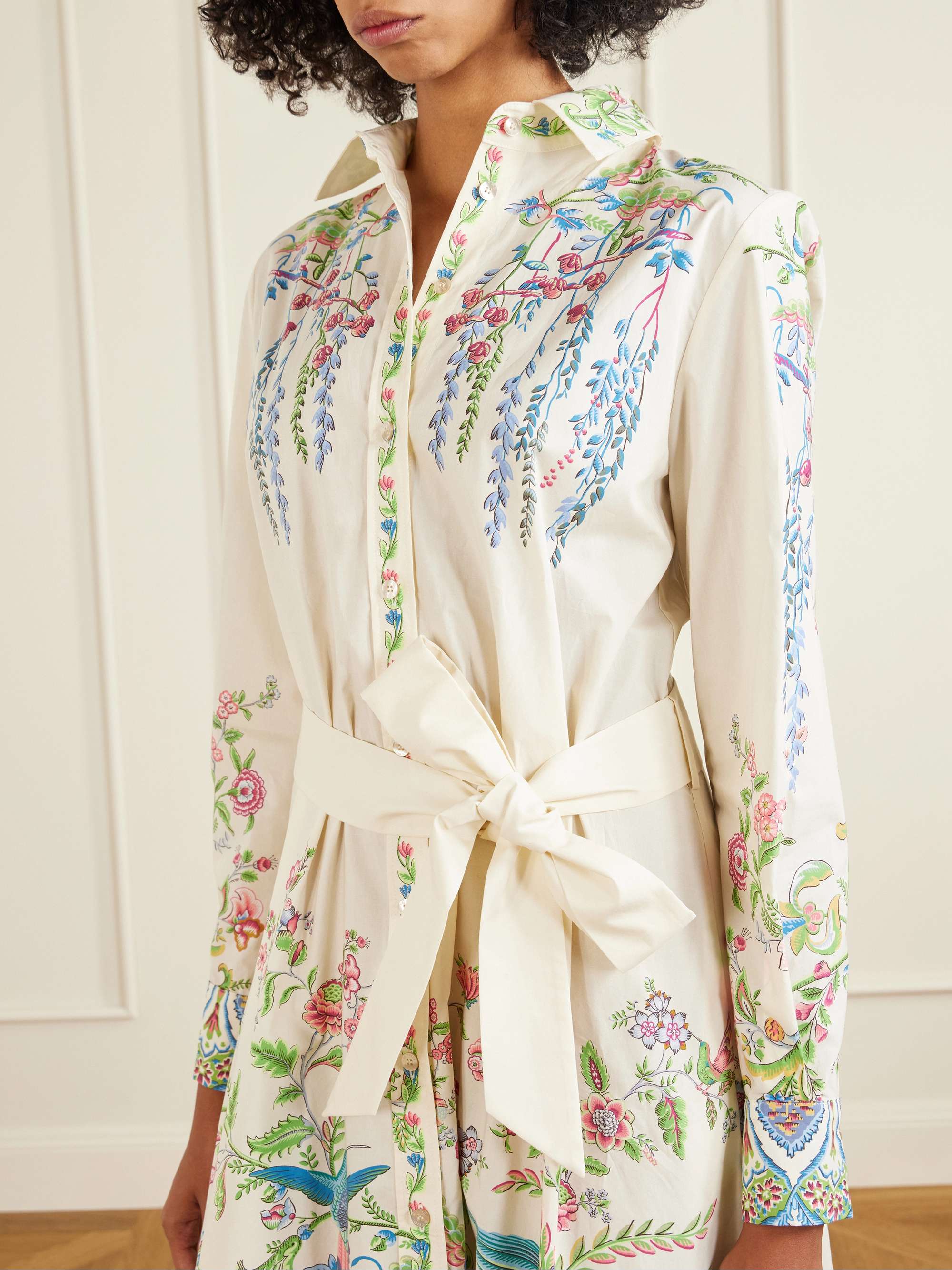 etro shirt dress Printed cotton-blend shirt dress in multicoloured - Etro
