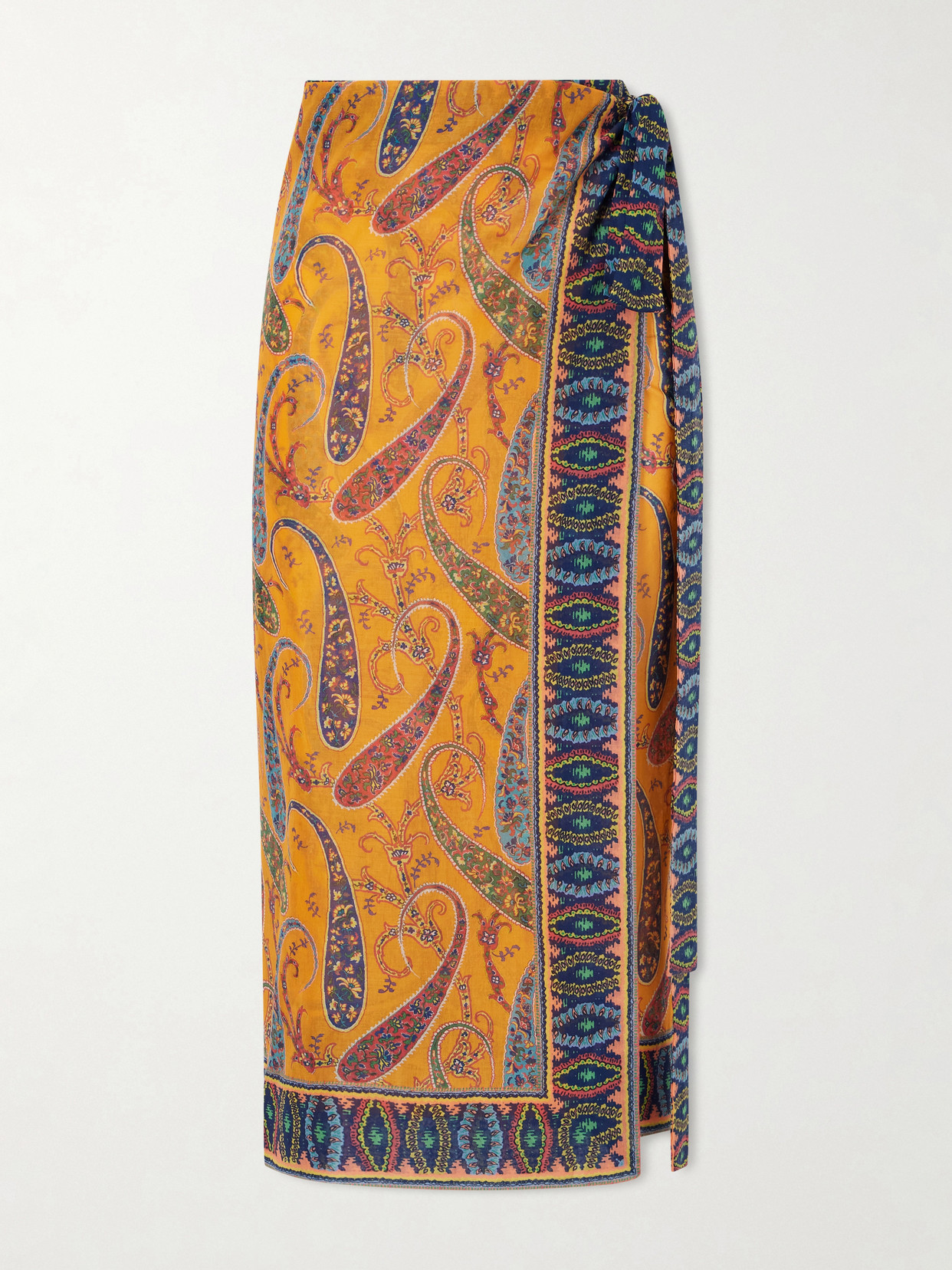 Etro Printed Cotton Coverup In Orange