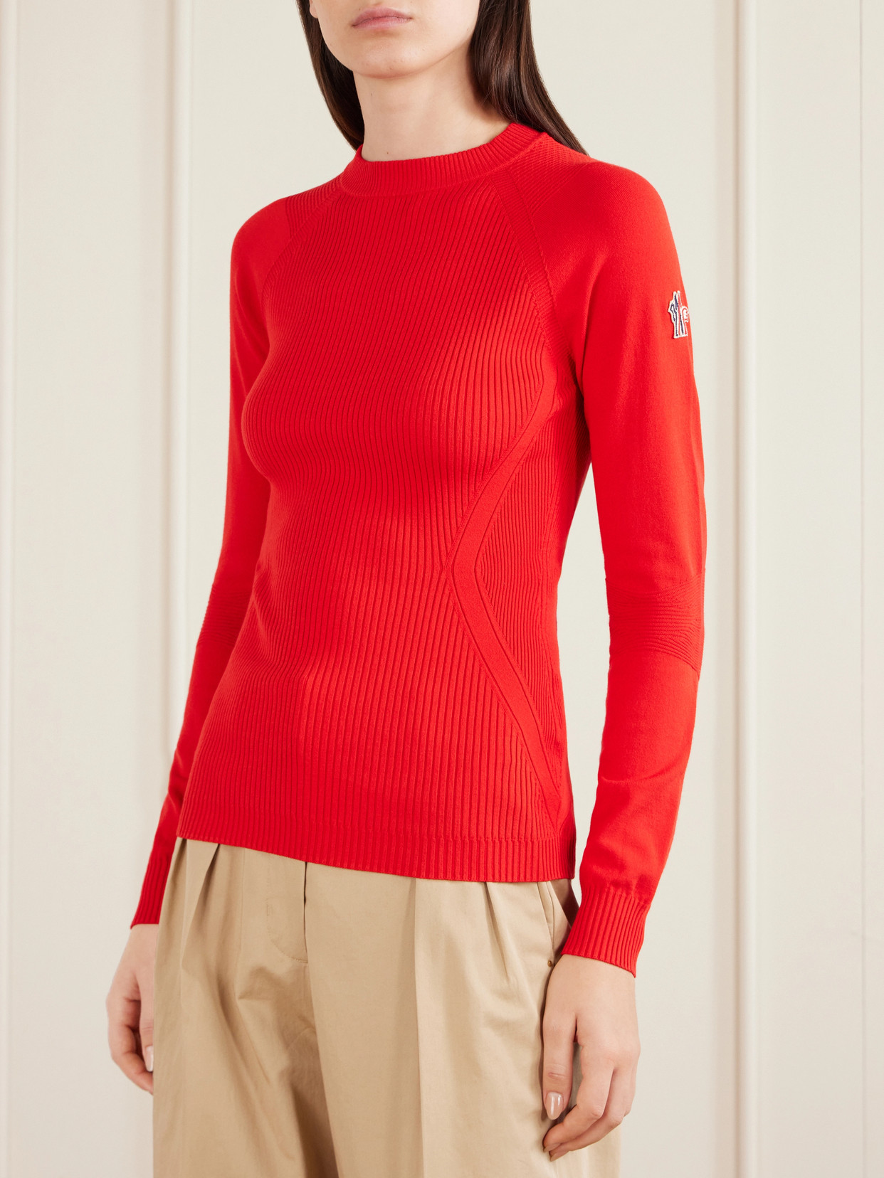 Grenoble - Appliquéd Ribbed-Knit T-Shirt