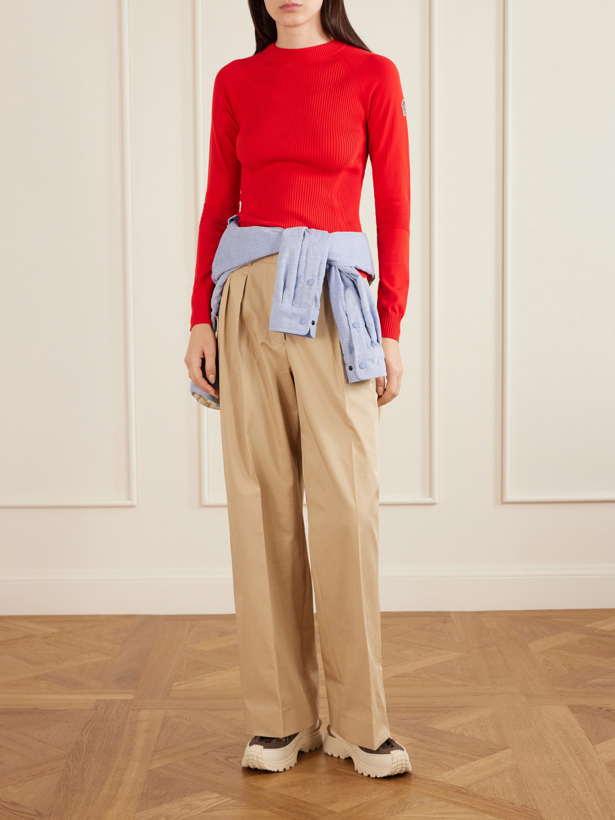 Grenoble - Appliquéd Ribbed-Knit T-Shirt