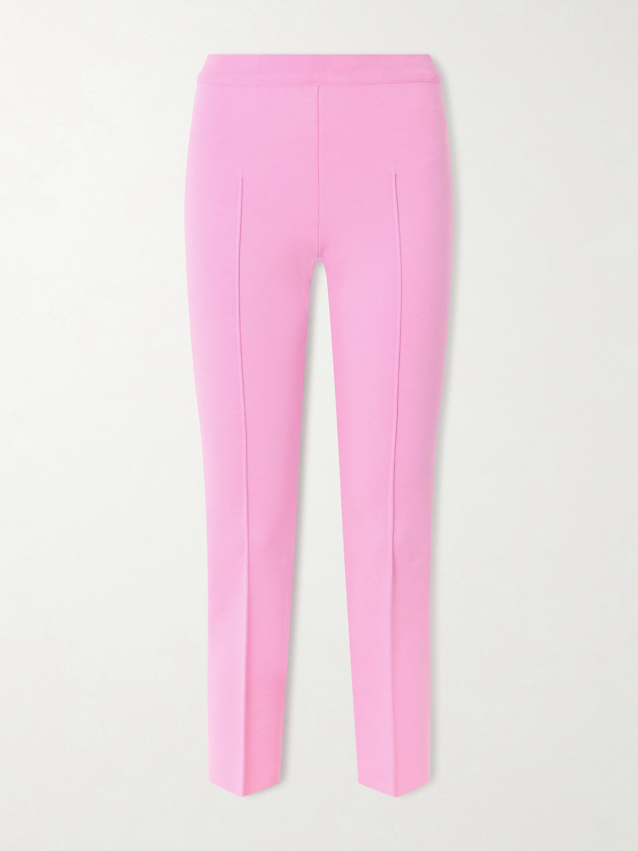 High Sport Louis Cropped Wool-blend Slim-leg Pants In Pink