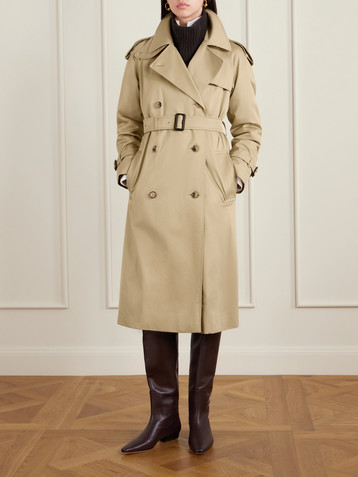 Burberry Castelford double-breasted belted cotton-gabardine trench coat
