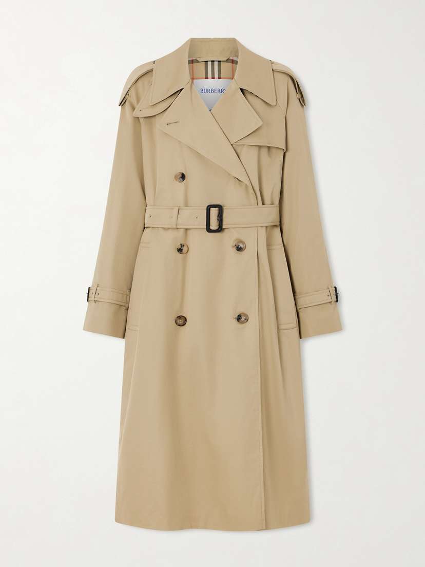Burberry Castelford Double-breasted Belted Cotton-gabardine Trench Coat