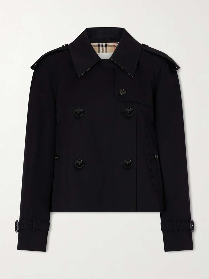 Burberry Double-breasted Cotton-gabardine Jacket