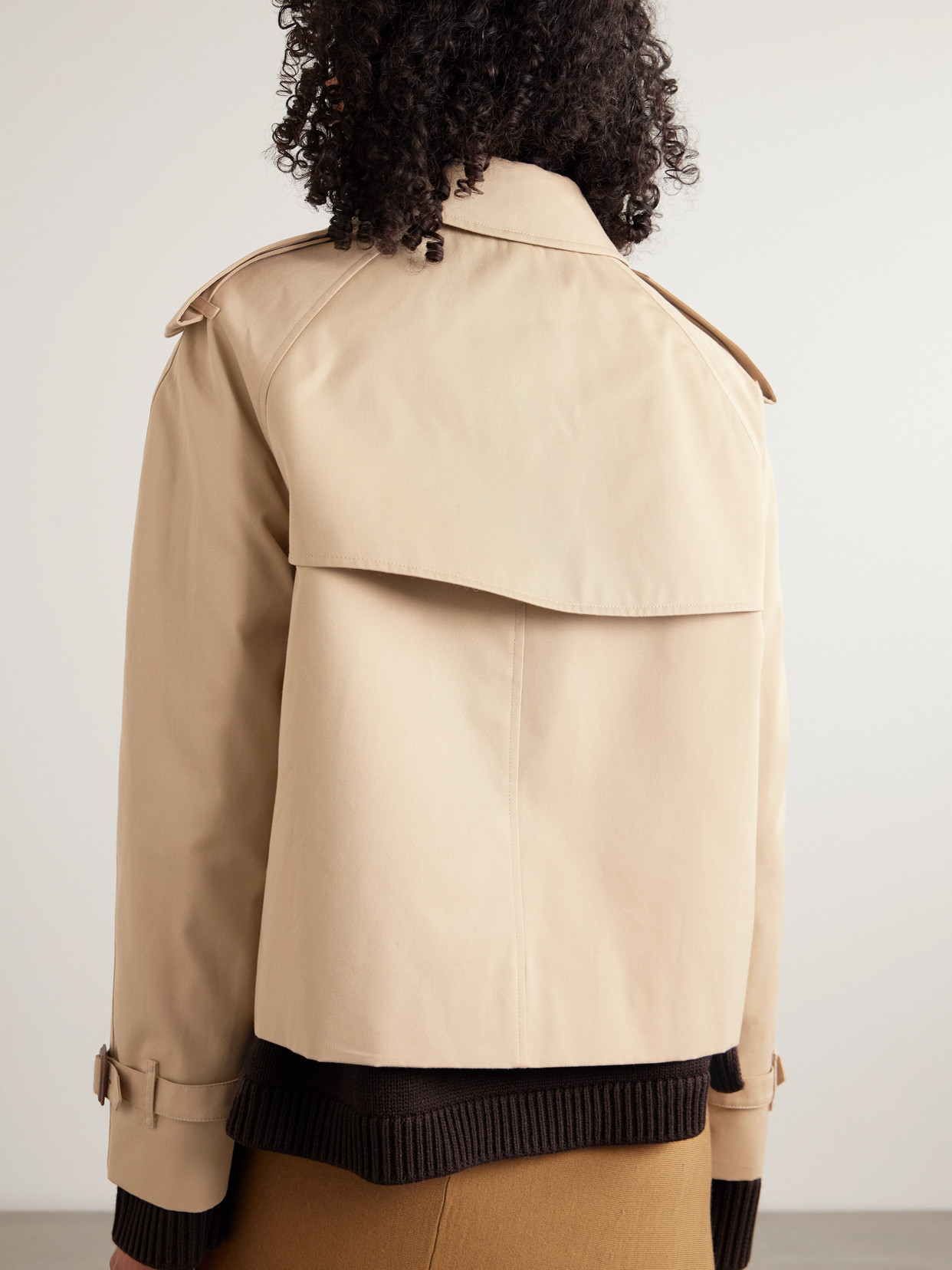 Double-Breasted Cotton-Gabardine Trench Coat