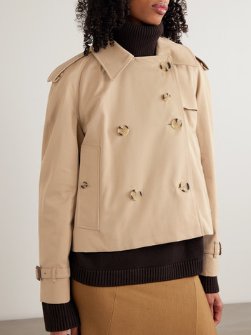 Burberry Double-breasted cotton-gabardine trench coat