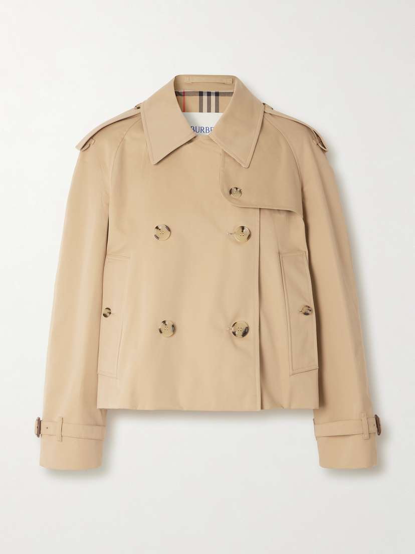 Burberry Double-breasted Cotton-gabardine Trench Coat