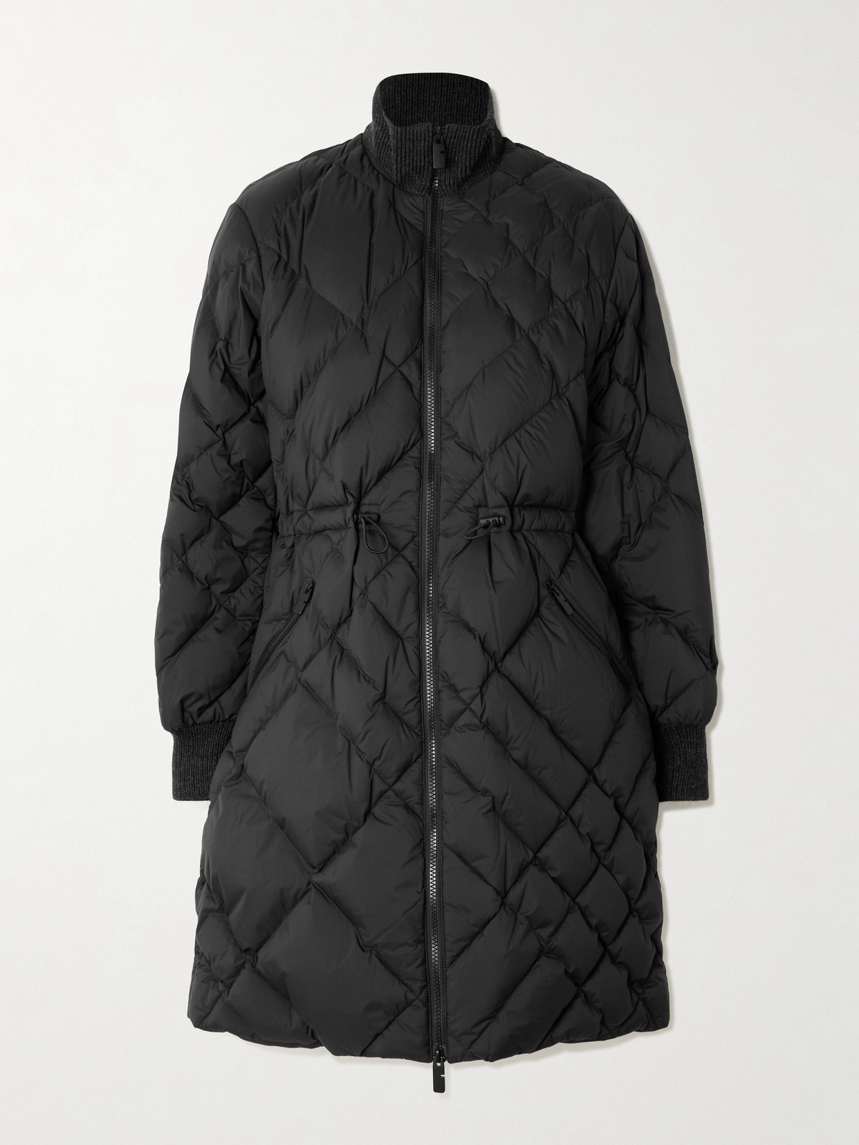 Burberry Appliquéd Leather-trimmed Padded Quilted Shell Down Jacket In Black