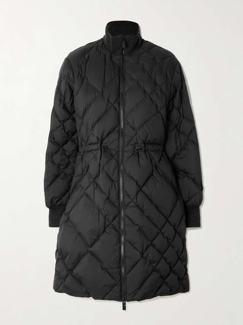 Burberry Appliquéd Leather-trimmed Padded Quilted Shell Down Jacket