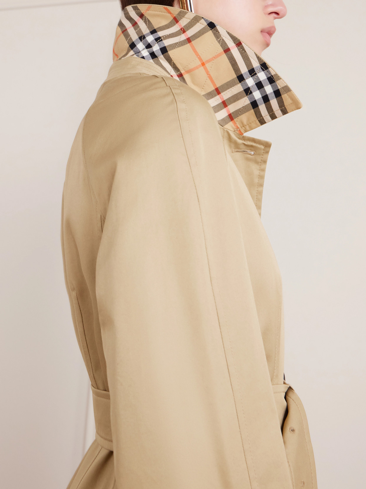 Burberry Ellingham Belted Cotton-gabardine Trench Coat In Brown