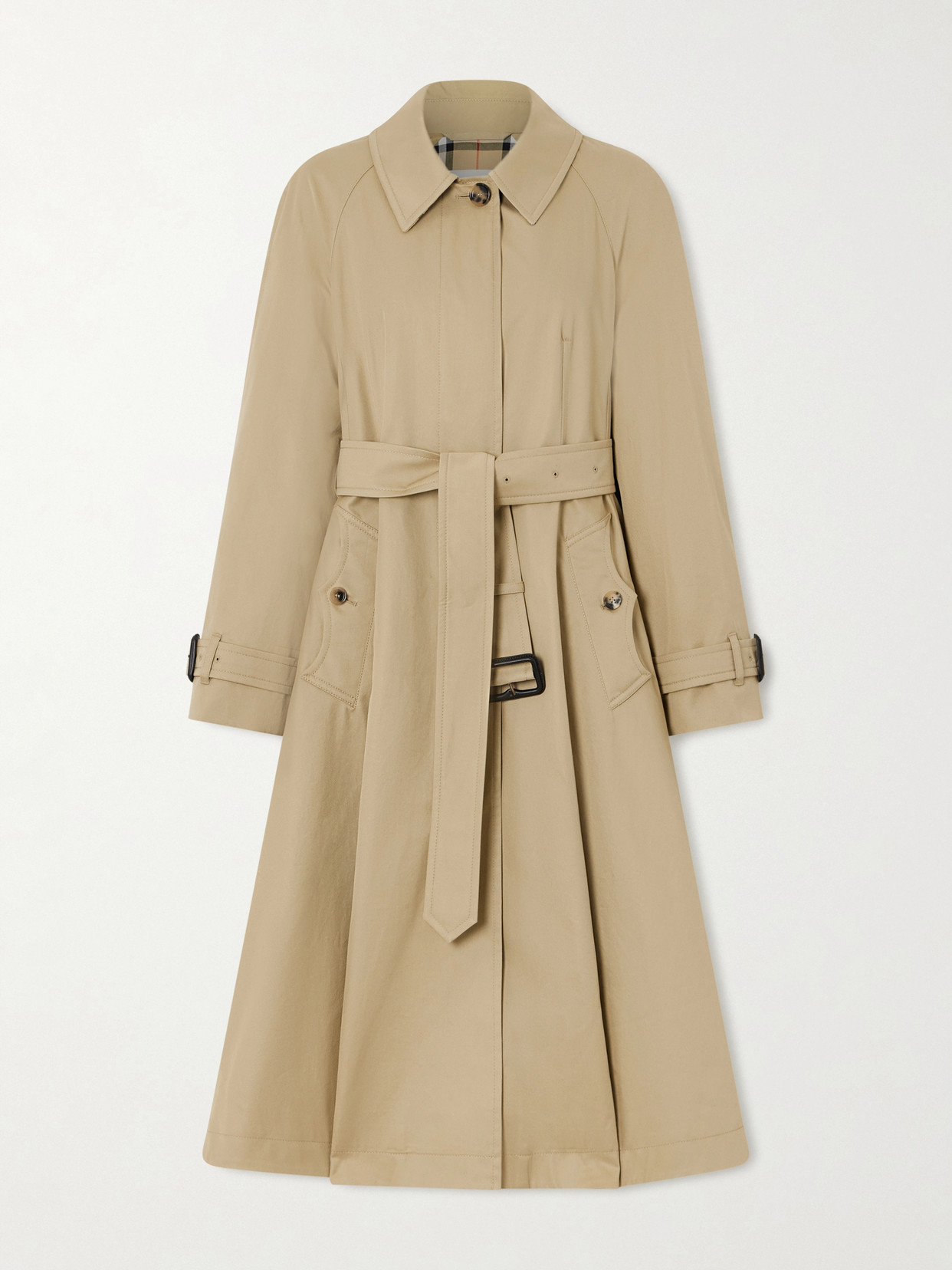 Burberry Ellingham Belted Cotton-gabardine Trench Coat In Brown