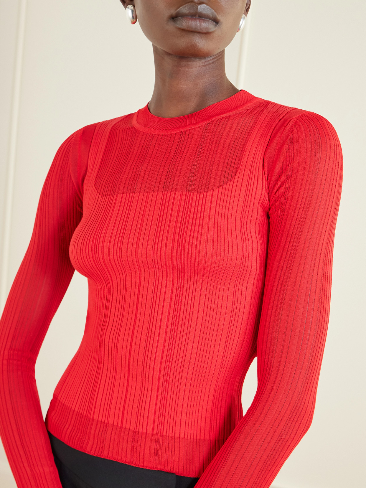 Ribbed-Knit Top