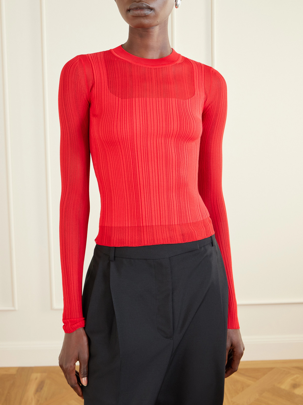 Ribbed-Knit Top