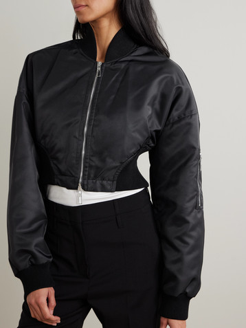 Sportmax Cropped shell bomber jacket