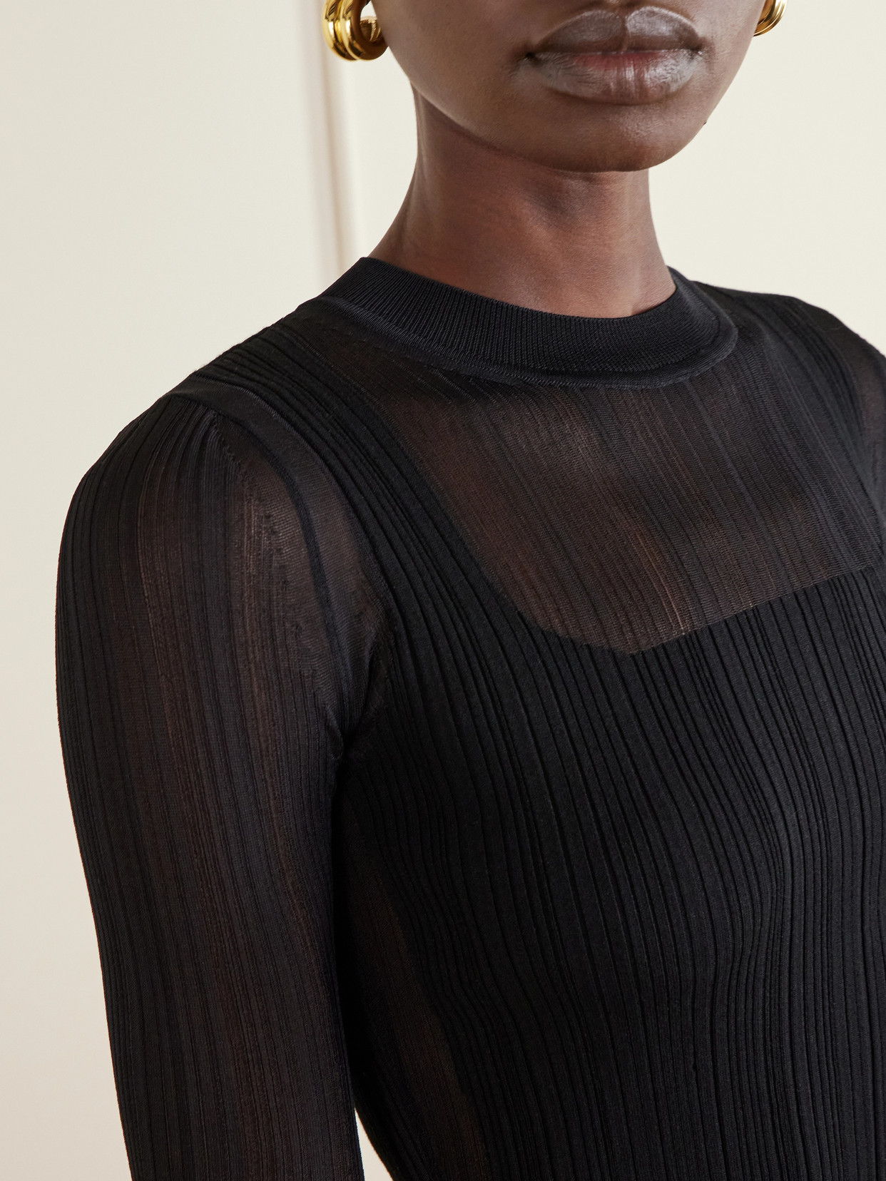 Ribbed-Knit Top