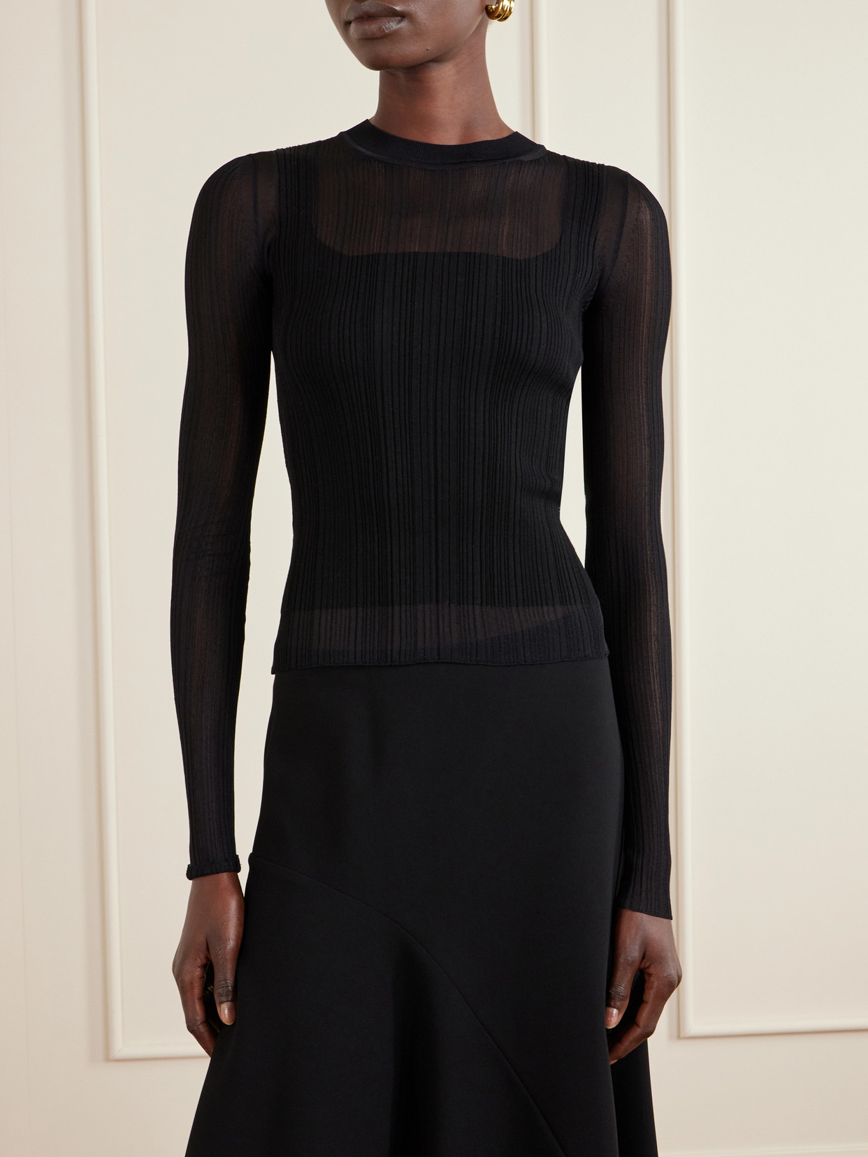 Ribbed-Knit Top