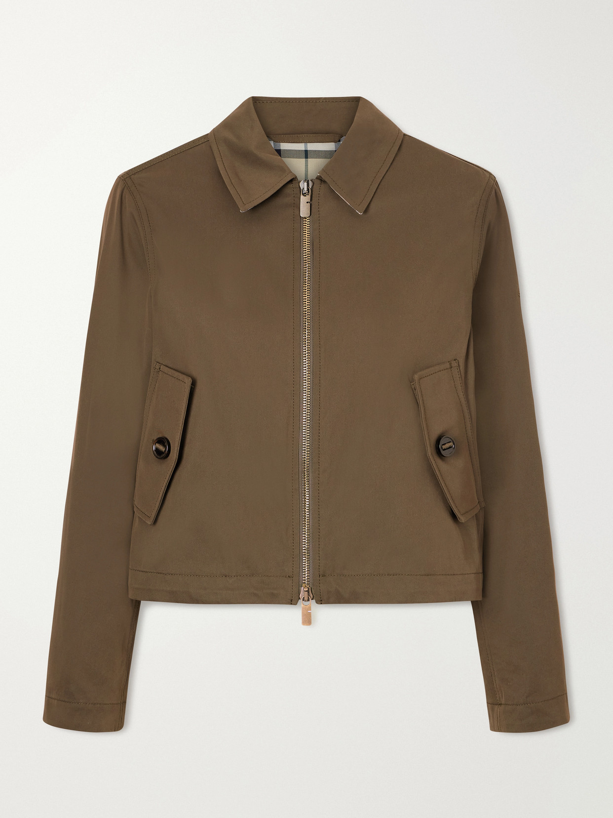Burberry Gabardine Capsule Cotton-blend Jacket In Brown