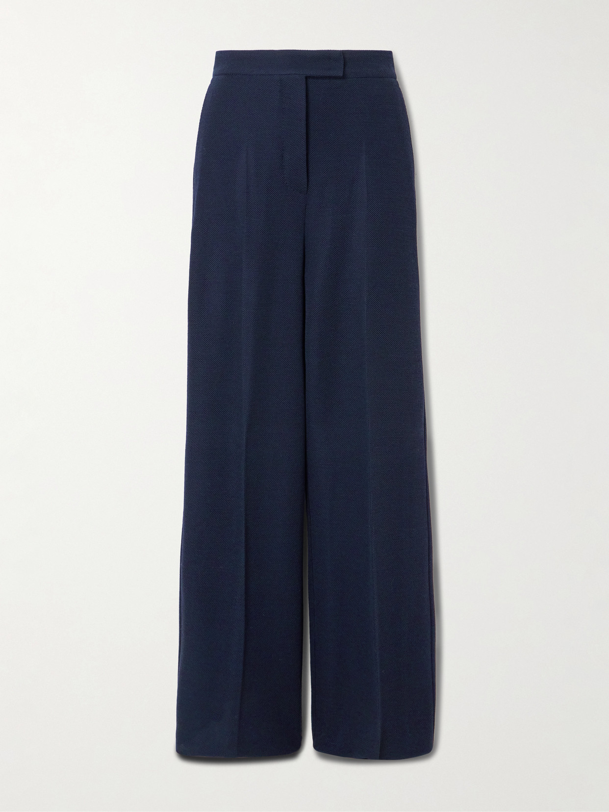Max Mara Wool Wide-leg Pants In Blue