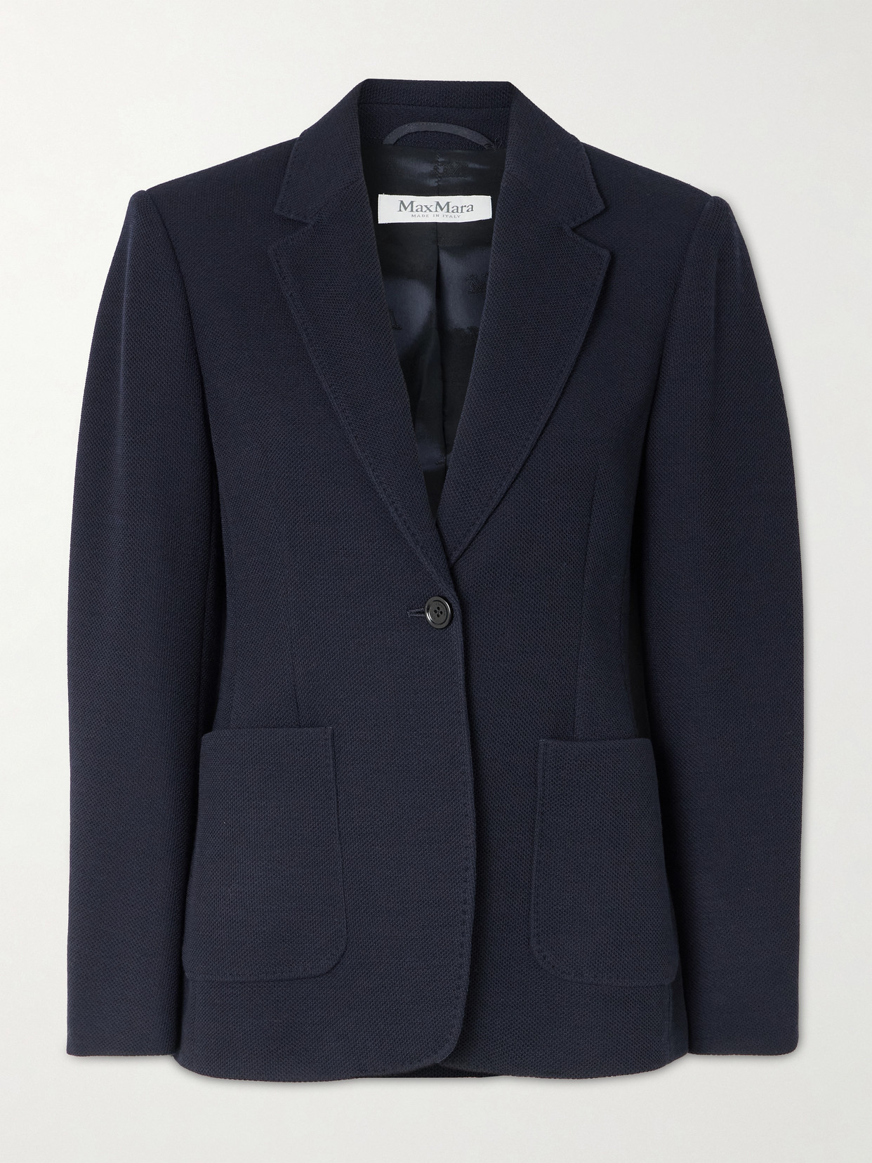 Max Mara Utilita Wool Blazer In Blue