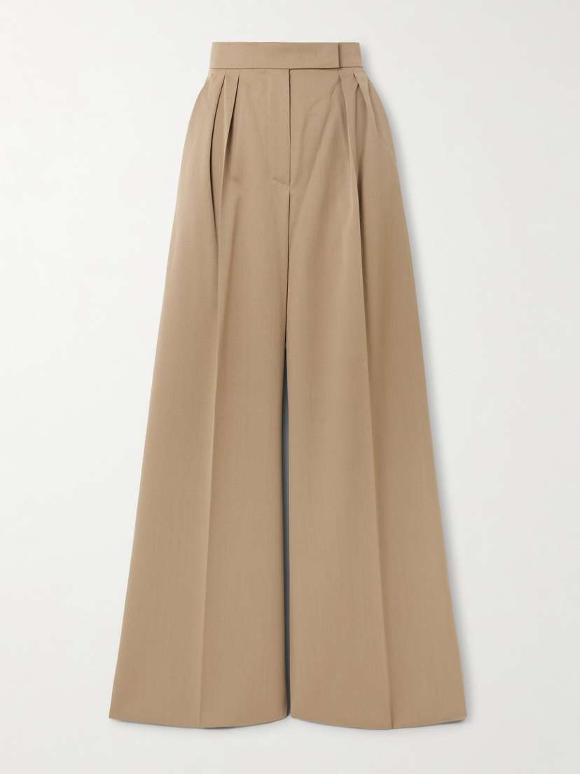 Max Mara — Quorum pleated wool-twill wide-leg pants