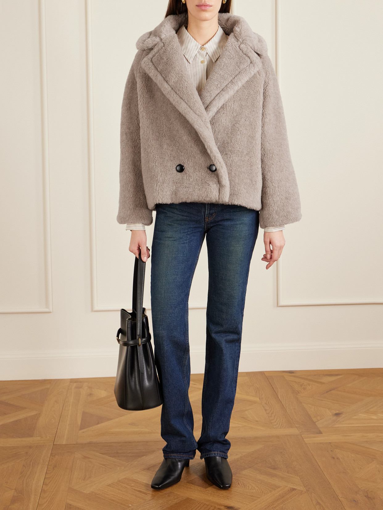 Max Mara Sand-coloured Teddy Coat In Alpaca And Cashmere In Neutral