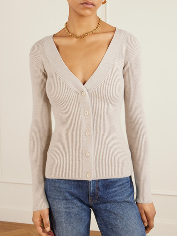 Max Mara Gioiosa ribbed wool-blend cardigan