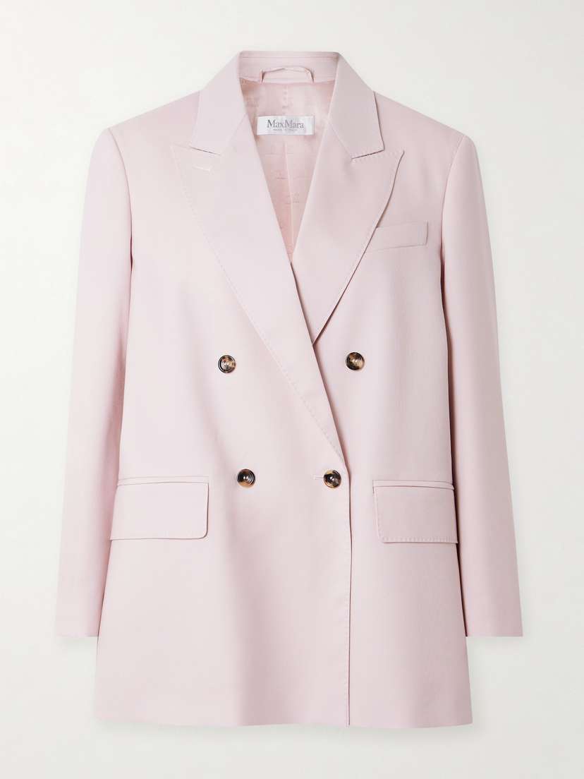 Max Mara Ombrosa Double-breasted Wool, Mohair And Silk-blend Blazer