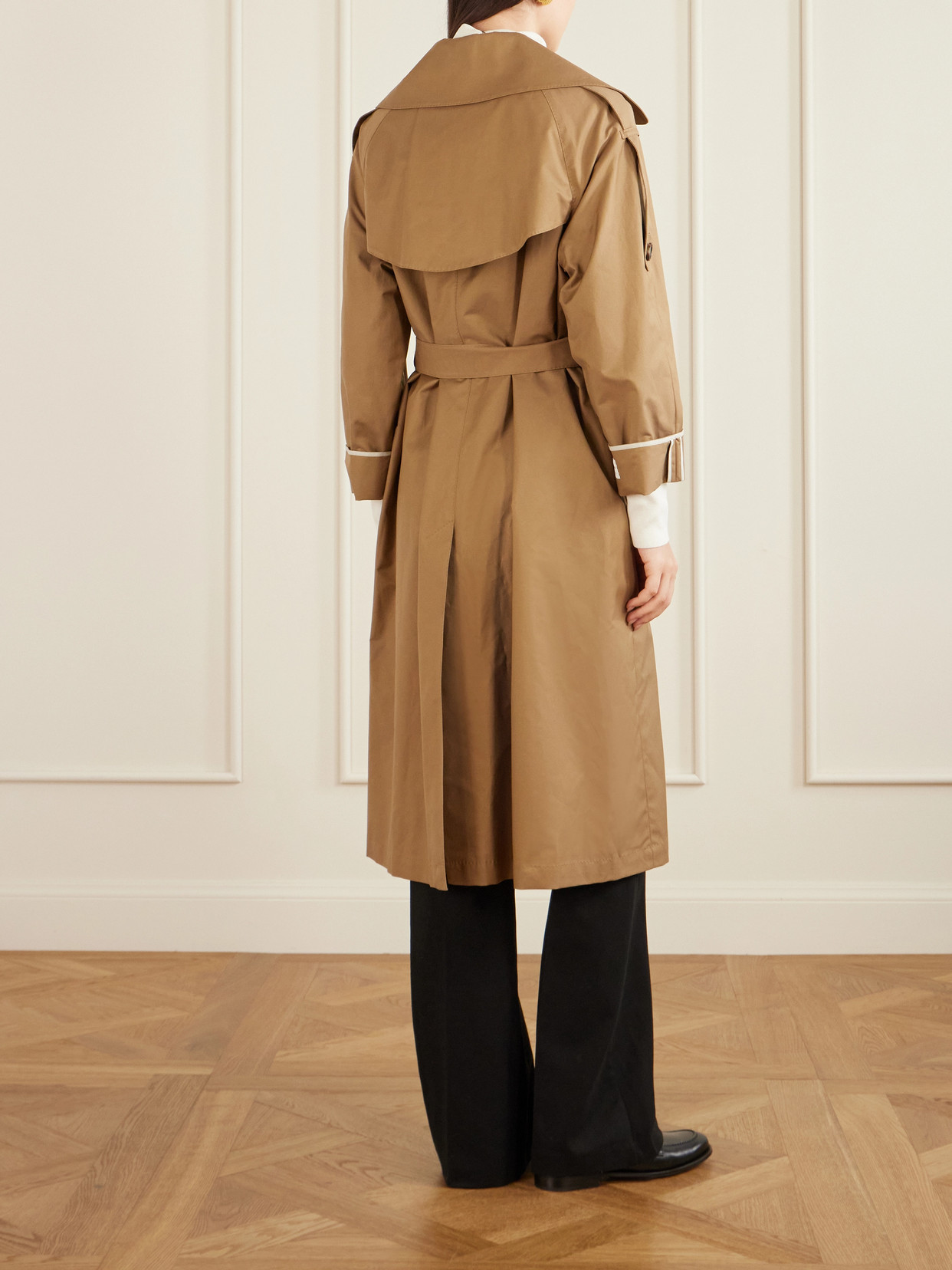 Belted Cotton-Blend Gabardine Trench Coat