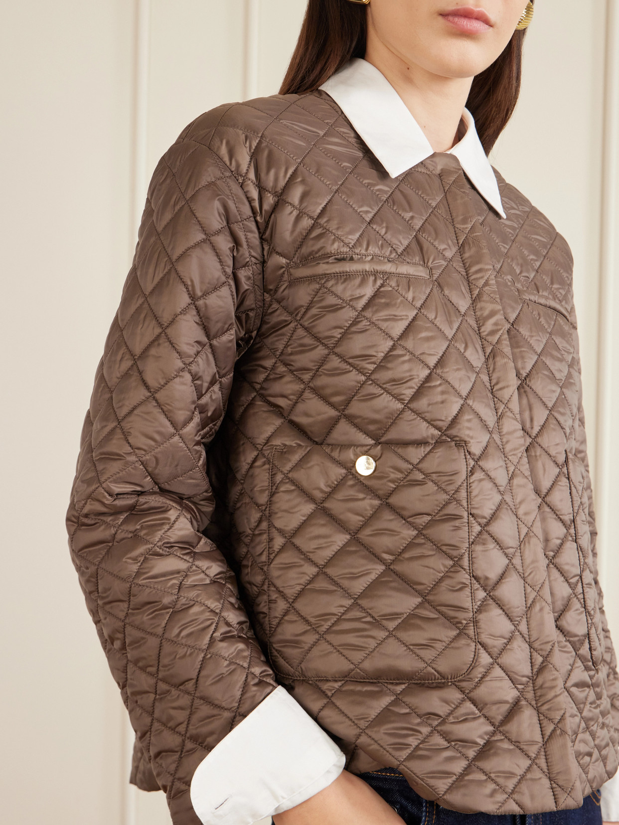 Cropped Padded Quilted Jacket