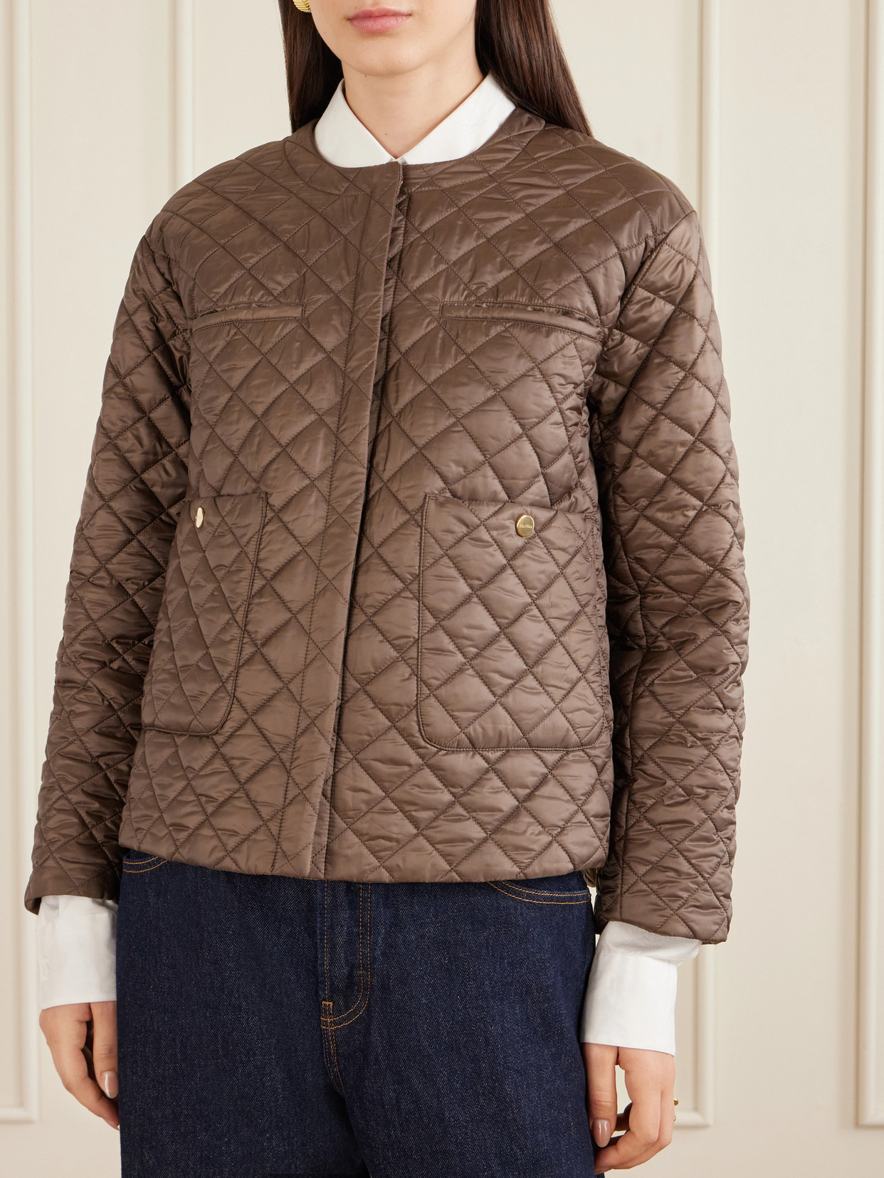Cropped Padded Quilted Jacket