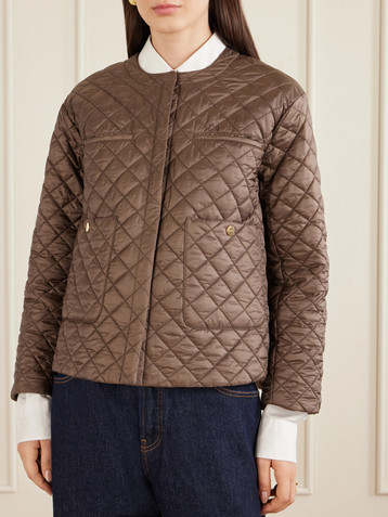 Max Mara Cropped padded quilted shell jacket