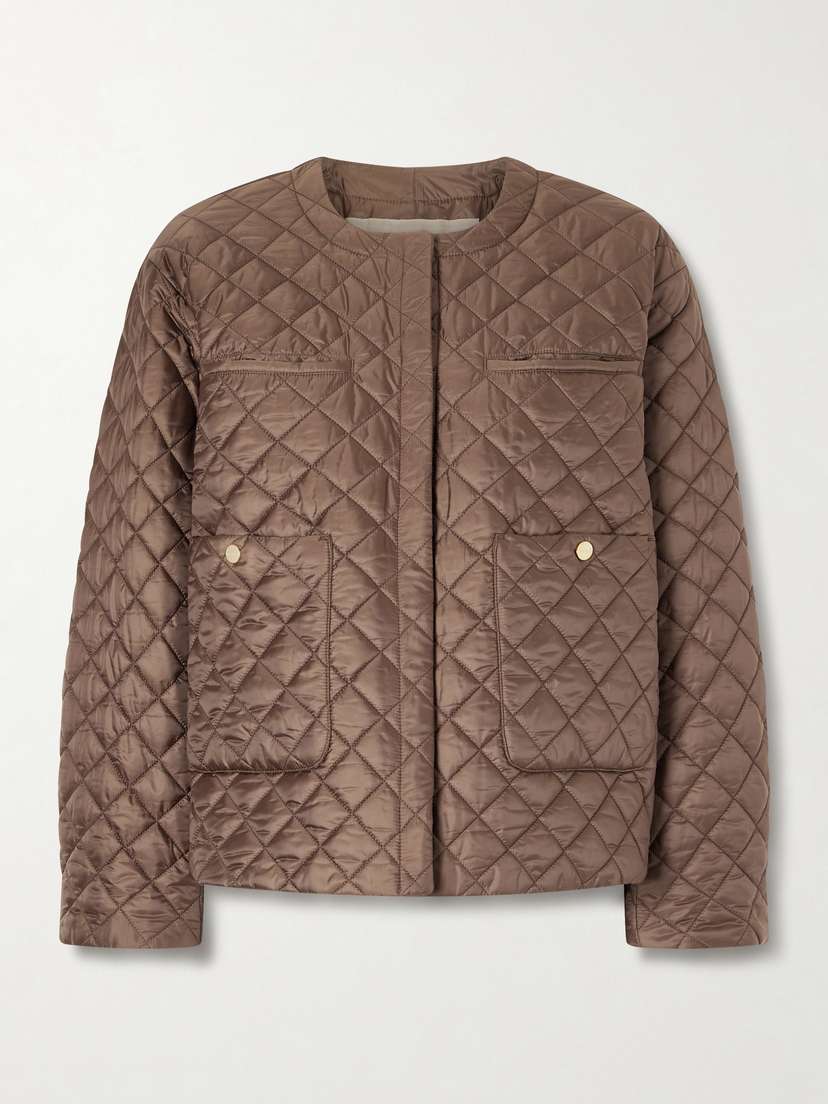 Max Mara Cropped Padded Quilted Shell Jacket