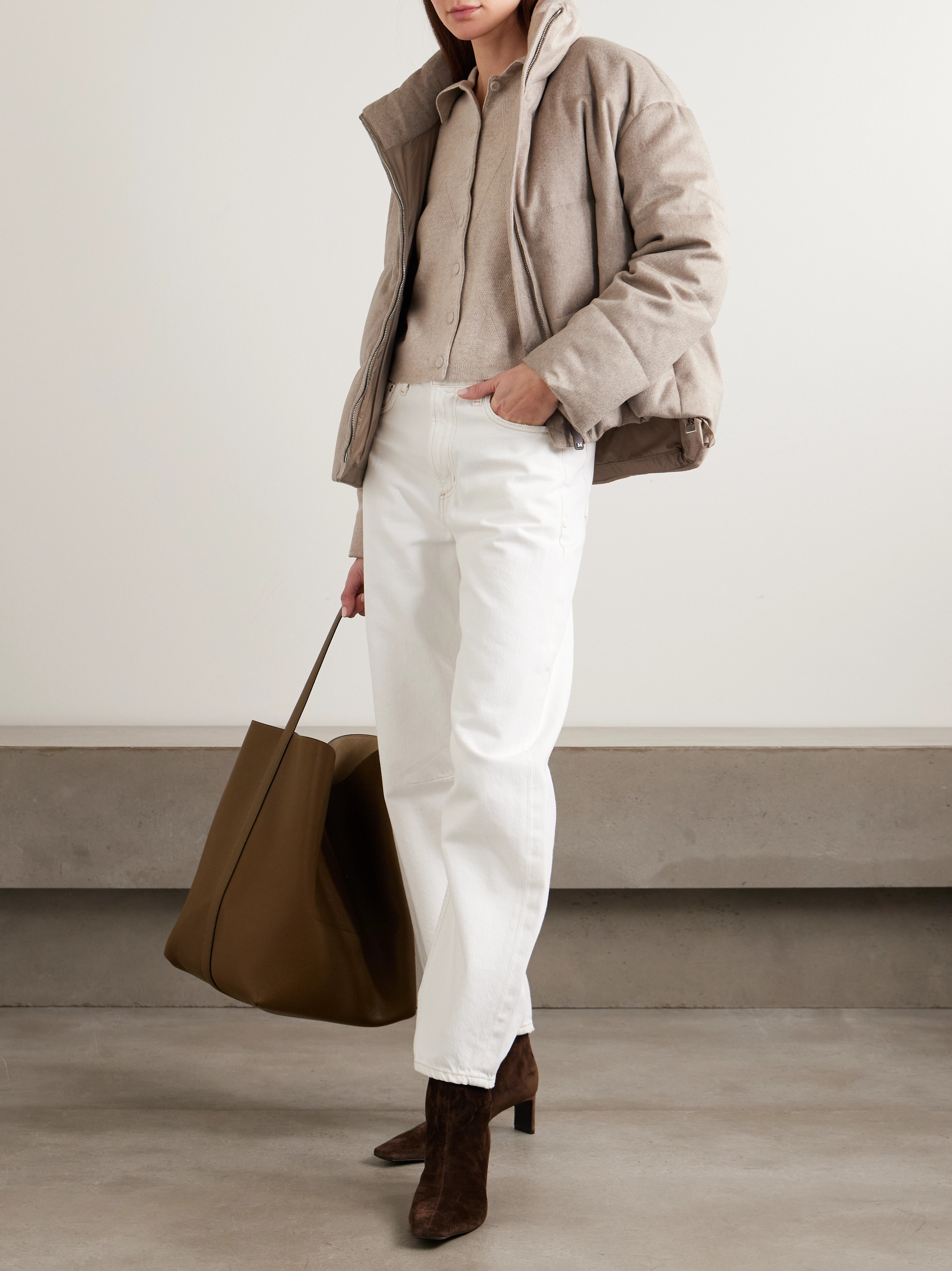 Max Mara - Quilted brushed-cashmere down jacket | Plush