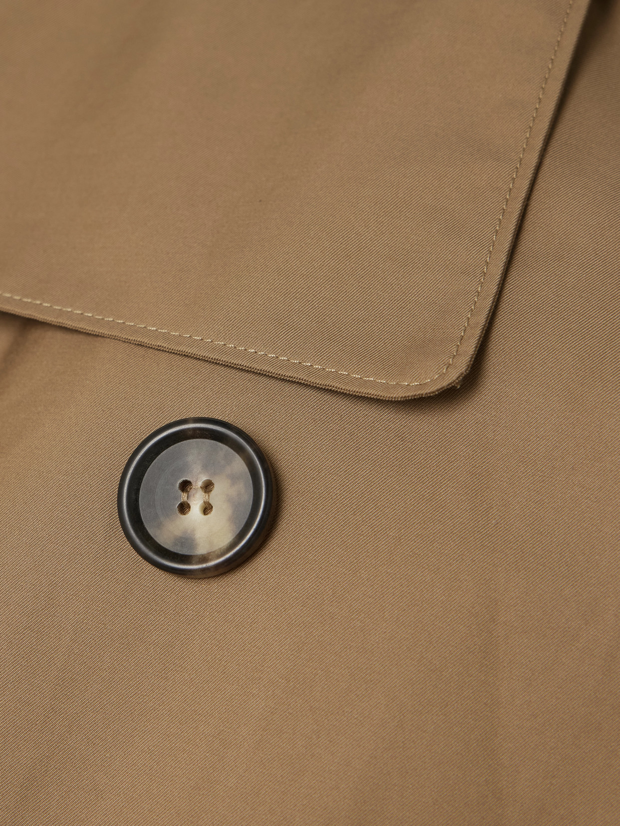 Max Mara Tesoro Cropped Double-breasted Cotton-blend Gabardine Trench Coat In Brown