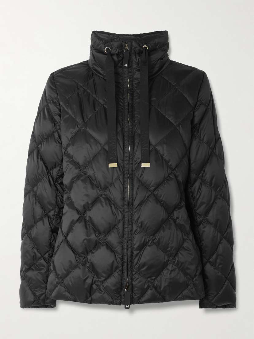 Max Mara — Cube belted padded quilted shell down jacket
