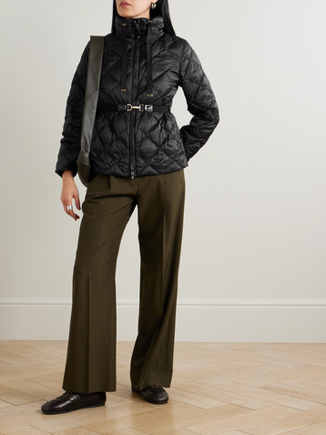 Max Mara Cube belted padded quilted shell down jacket