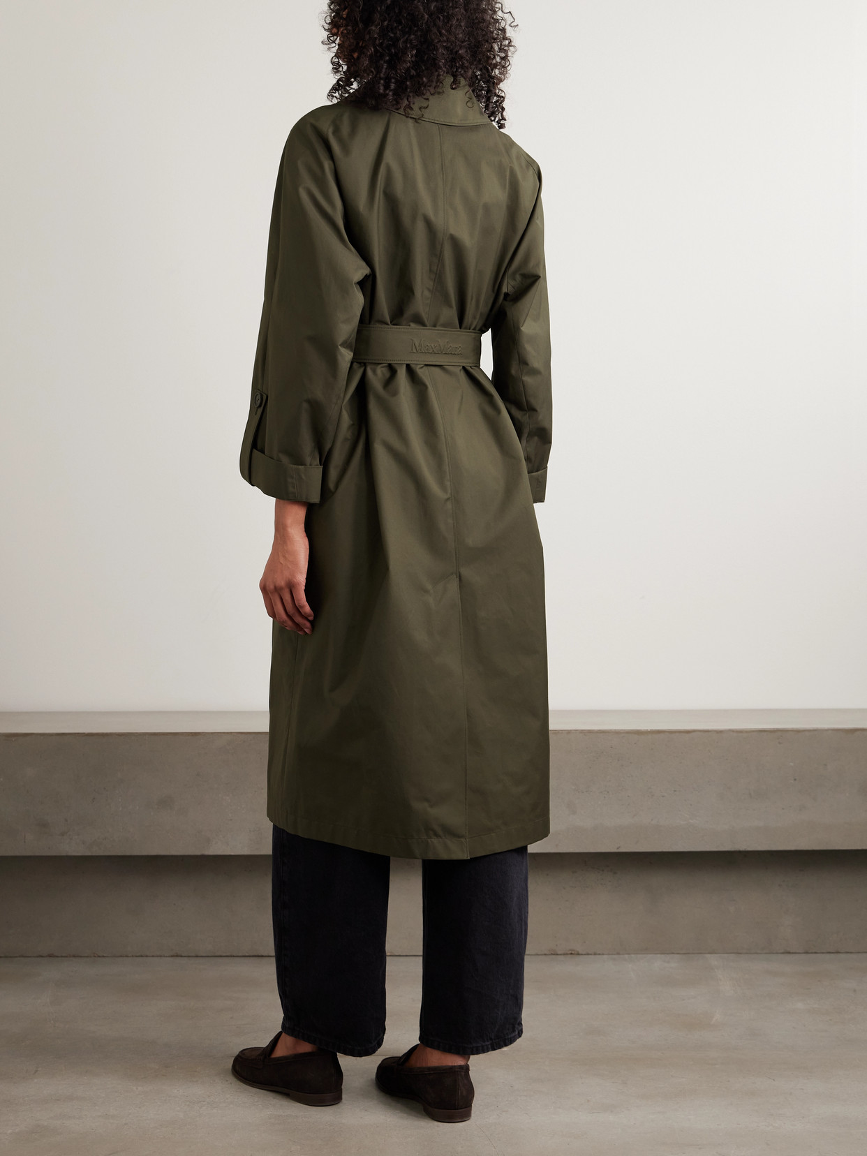 Mtcarte Double-Breasted Cotton-Blend Gabardine Trench Coat