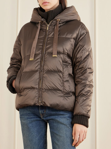 Max Mara The Cube hooded quilted shell down jacket