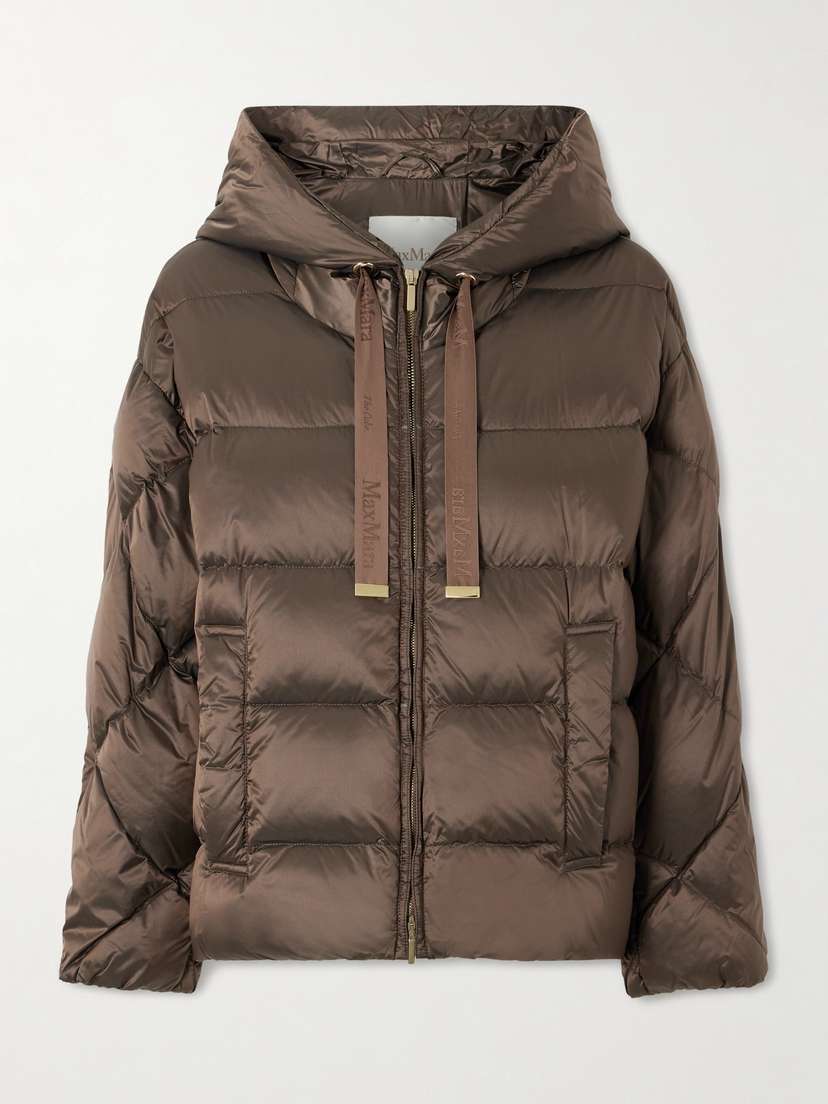 Max Mara — The Cube hooded quilted shell down jacket