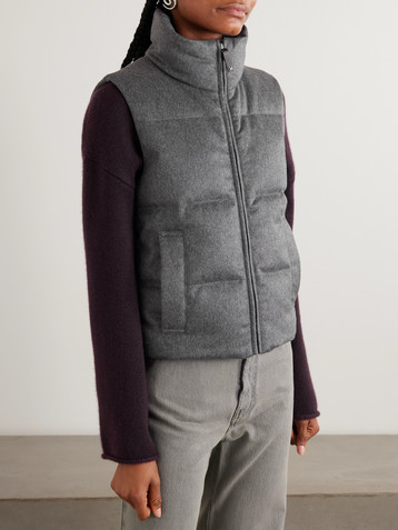Max Mara Camoroso quilted padded cashmere down gilet