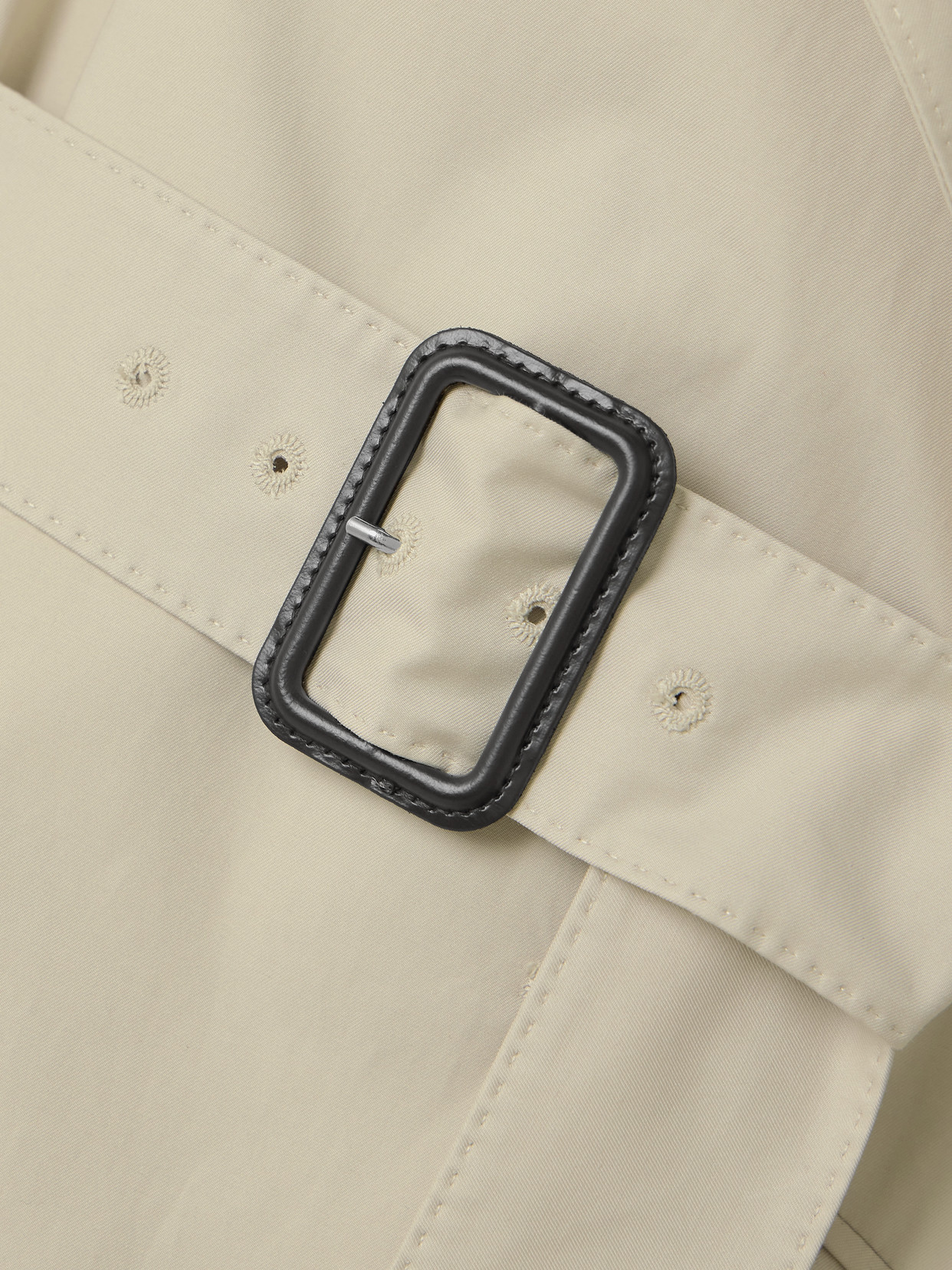 Delfino Double-Breasted Belted Cotton-Blend Twill Trench Coat