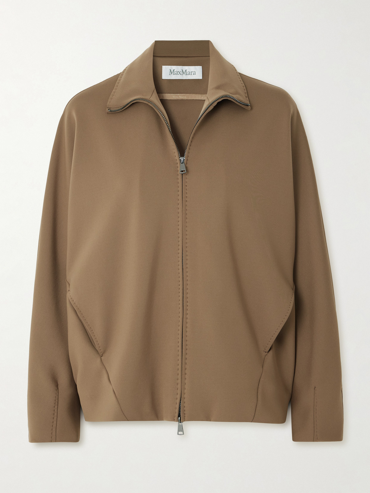 Max Mara Pala Stretch-jersey Jacket In Brown