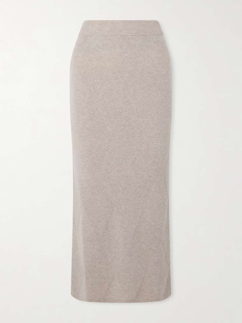 Max Mara — Cashmere midi skirt
