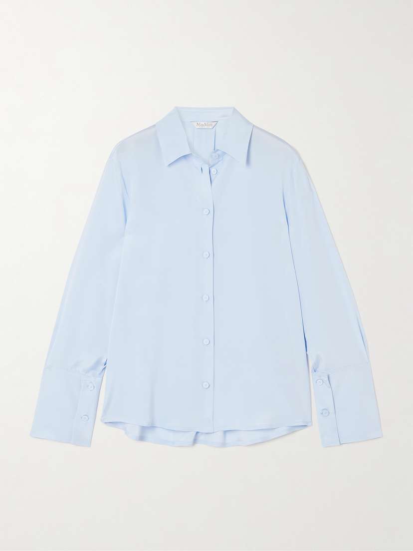 Max Mara — Voliera silk-blend crepe shirt