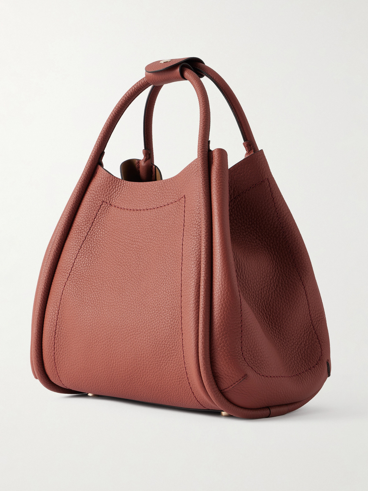 Max Mara Marine Textured-leather Tote In Red