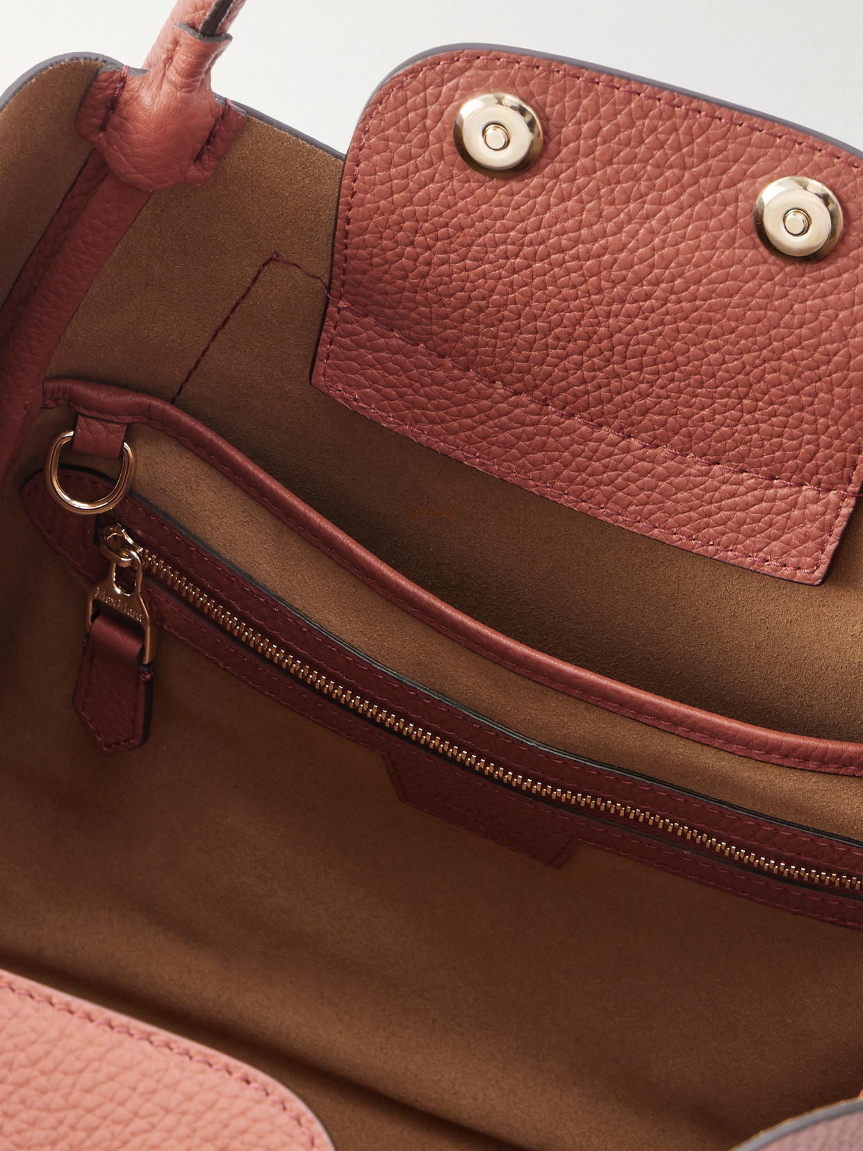 Max Mara Marine Textured-leather Tote In Red