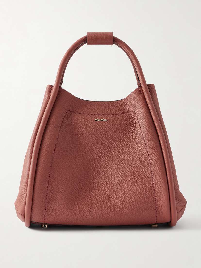 Max Mara Marine Textured-leather Tote
