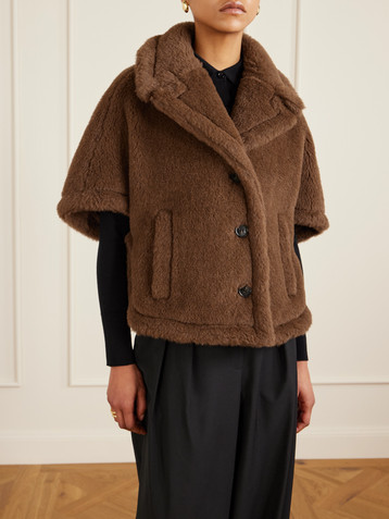 Max Mara Alpaca, cashmere and silk-blend jacket