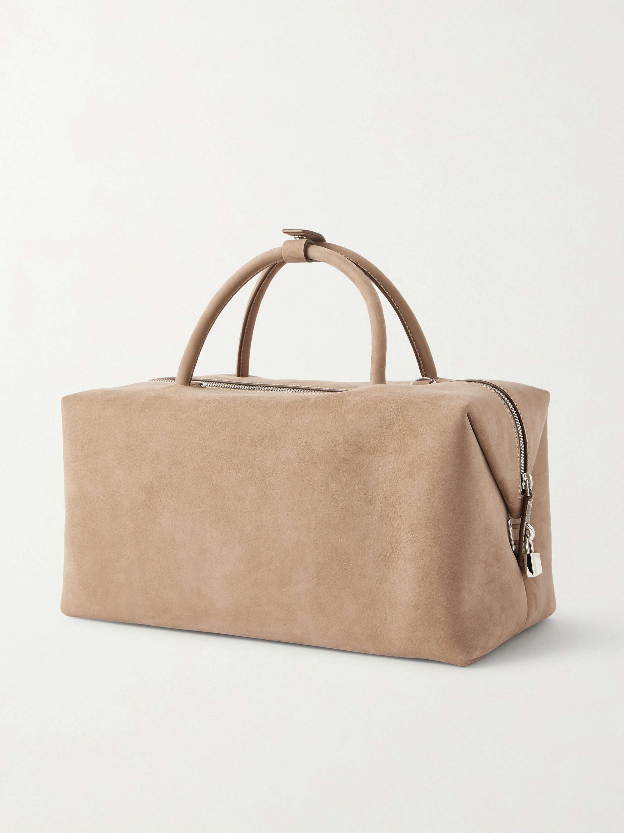 MAX MARA Leather-trimmed nubuck tote | NET-A-PORTER